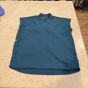 Figs Ocean Blue Scrub Top